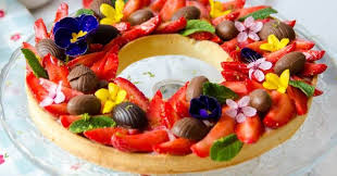 Mes Recettes Gourmandes Des Gateaux Des Cookies Et Plein D Autres Choses Encore Passionnee Par La P Tarte Aux Fraises Patisserie De Paques Dessert Paques