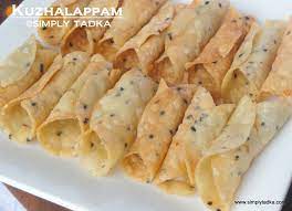 Kuzhalappam Rice Flour Cannoli Kerala 39 S Snack Simply Tadka Kerala Snacks Snacks Indian Snacks