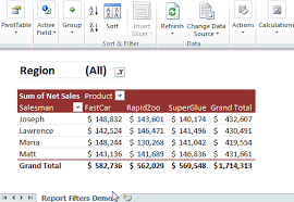 What Are Pivot Table Report Filters And How To Use Them