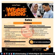 Scopri ricette, idee per la casa, consigli di stile e altre idee da provare. Lowongan Kerja Sampingan Bandung April 2021 Info Loker Bandung 2021