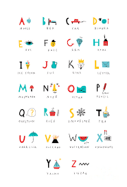 Alphabetize and organize words, sentences, and paragraphs in just a few mouse clicks using microsoft word. Cute Alphabet Letters And Words Learn Digital Art By Lera Efremova