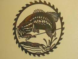 Bass Fishing Metal Sawblade Etsy Metal Art Metal Saw Blades Ideas