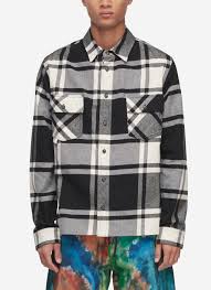 Black And White Checkered Shirt Mens Off White Checked Shirt In White Black Check Shirt Long Sleeve Shirts White And Black
