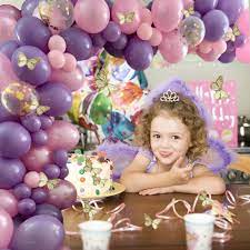 Buy 126pcs Butterfly Purple Pink Balloon Garland Arch Kit Theme Baby Shower Birthday Party Decorations For Girl Pink Purple Gold Balloons For Princess Birthday Baby Shower Decor Baby Girl Balloon Online In