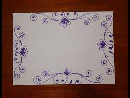 Easy And Simple Border Design For Project File 58 Youtube Frame Border Design Border Design Simple Borders