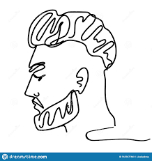 Las chicas con pelo rizado también pueden hacerse el corte de moda, el famoso 'bob'. Dibujo De Un Joven De Linea Continua Con Moderno Corte De Pelo Ilustracion Del Vector Ilustracion De Humano Vector 163167184