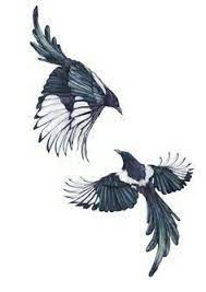A searching magpie tattoo denotes the girl's search for something like knowledge, love, or prosperity. Magpie Tattoo Magpie Art Magpie Tattoo Bird Drawings