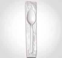 Clear Heavyweight Plastic Spoon - Wrapped - 1000/case