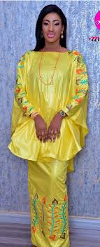 Robe en pagne wax,model de bazin brodé, model bazinrobe 2019, model bazin homme Demi Grand Boubou African Fashion Women Clothing Latest African Fashion Dresses African Clothing