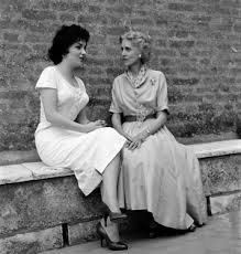 Image of Reading Pop Festival. Teenagers Sharon Edgell, aged 16, and Anne