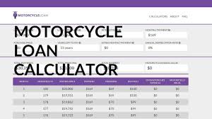 motorcycle loan calculator loan calculator motorcycle loan financial calculators pinterest