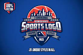 Show off your brand's personality with a custom sports logo designed just for you by a professional designer. 3d Sports Logo Graphic Styles Pack Sports Logo Sports Logo Design Logo Psd