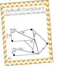 Crossword puzzles are for everyone. Soh Cah Toa Solve It 3 Sine Cosine Tangent Puzzles Mathematics Worksheets Trigonometry Worksheets Geometry Lessons
