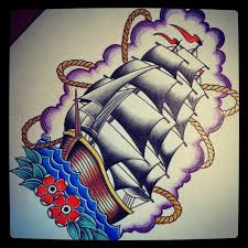 This is a relatively simple, cost effective method which is excellent for interiors requiring subtle detailing without a heavy, traditional hamptons or american style influence. American Traditional Sailing Ship Tattoo Design By Makiko Komamiya Tattoonow