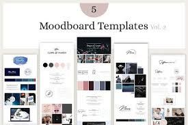 Mood Board Template Bundle Vol 2 Mood Board Template Brand Board Template Mood Board