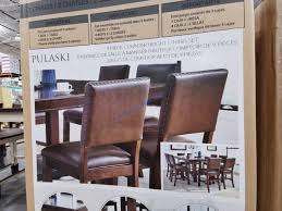 Costco has the pulaski furniture queen upholstered bed in stores for a limited time. Costco 1325667 Pulaski Furniture 9pc Dining Set1 Costcochaser