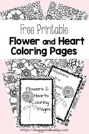 The spruce / wenjia tang take a break and have some fun with this collection of free, printable co. Free Printable Flower And Heart Coloring Pages Buggy And Buddy