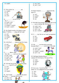 Exercises Can Can T Could Couldn T Worksheet Faaliyetler Ingilizce Dilbilgisi Sinif