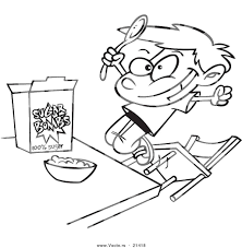 Click on each small picture to view full picture. Online Coloring Pages Coloring Page The Boy Eats Breakfast Cereal The Food Coloring Pages For Kids