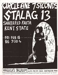 Black Book Winds Of Change Glitch Main Threat 7 Seconds Circle One Stalag 13 Flyer 1983 Love And Rockets Vintage Concert Posters Flyer