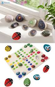 Steine Bemalen Und Kreativitat Freien Raum Lassen Durch Drucken Der Flasche Entstehen Perlen In Beliebiger Gr Spiele Selber Basteln Bastelideen Selber Basteln