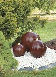 Cortenstahl Kugel Trio Gartenbrunnen In 2020 Gartenbrunnen Cortenstahl Edelrost