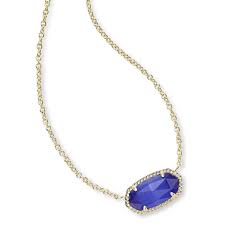 Kendra Scott Elisa Pendant Necklace In Cobalt Cat S Eye Precious Accents Ltd