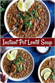 Black Bean And Lentil Soup Instant Pot This Easy Instant Pot Lentil Soup Recipe Is Perfect For Weeknight Dinners It S Packed With Tasty Ing Sweet Potato Chili Lentil Soup Recipes Slow Cooker Turkey