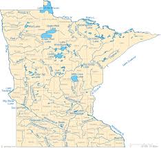 Map Of Minnesota Lakes Streams And Rivers