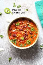Instant Pot Vegan Chili Red Lentil Chili Vegan Richa Recipe Vegan Instant Pot Recipes Lentil Chili Cheap Vegan Meals