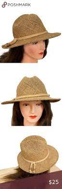 Vintage Fabini New York Western Fedora Straw Hat Womens Straw Hats Cowboy Style Straw Hat