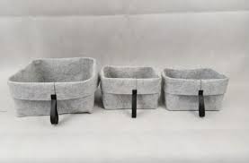 Felt storage basket is a kind of finished products by using felt as the main material, be finished by non woven technical process, auxiliary material of leather and canvas. Felt Storage Basket Felt Baskets Storage Box For Office And Household Felt Bin China Felt Basket And Felt Storage Basket Price Made In China Com