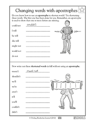 Free language arts worksheets for teachers, parents, and kids. Contractions 2nd Grade Writing Worksheet Greatschools