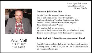 Traueranzeigen von Peter Voß