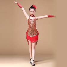 8 16 Years Children Dance Outfit With Sleeves Sequins Latin Dresses For Girls Girls Dance Dresses Dance Outfits Latin Dance Dresses
