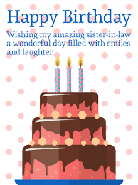 Unique Birthday Cake For Sister In Law Polka Dot Birthday Cake Card For Sister In Law Birthday Greeting Cards By Davia Birthday Cake Card Birthday Messages For Sister Sister Birthday Card
