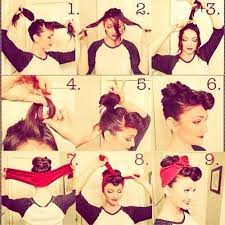 Pinup Girl Hair Tutorial Pinup Hair Tutorial Pinup Hair Bandana Rockabilly Hair