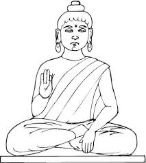 Staty av buddha Målarbok | Gratis Målarbilder att skriva ut