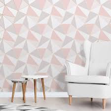 When using black in a bedroom, make sure that there is plenty of contrast, space, and light to ensure the room doesn't feel overly closed in. Fine Decor Apex Geo Rose Gold Wallpaper Fd41993