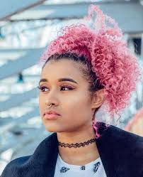 Pink hair color shades run the gamut from dusty pink and pastel pink to neon pink, and everywhere in between. I Tried 7 Ways I Strip My Hair Color This Is What Really Works Dyed Curly Hair Curly Hair Styles Naturally Natural Hair Styles