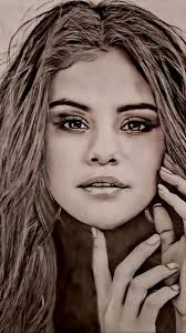 Pencil work of Selena 🙏❤️. More artwork