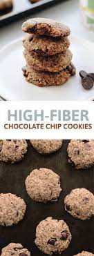 In large bowl, mix ingredients with spoon. Trying To Get More Fiber In Your Diet These Healthy High Fiber Cookies With Chocolate Chips Ar Fiber Cookies Recipe High Fibre Desserts Chocolate Chip Cookies