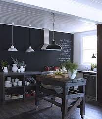 Deco Cuisine Avec Une Peinture Tableau Noir Sur Mur Credence Cuisines Deco Deco Decoration Interieure