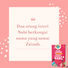 Lalu zainab dinikahi nabi shallallahu 'alaihi wa sallam. Ada Dua Orang Isteri Nabi Muhammad Luqman Makhtar Facebook