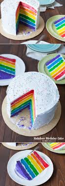 Rainbow Birthday Cake From Thelittlekitchen Net Rainbow Birthday Cake Rainbow Cake Birthday Cake Kids