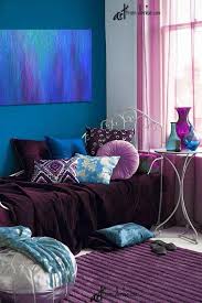 Cobalt Blue And Purple Abstract Canvas Wall Art For Jewel Tone Etsy In 2020 Jewel Toned Bedroom Decor Blue Bedroom Decor Purple Living Room