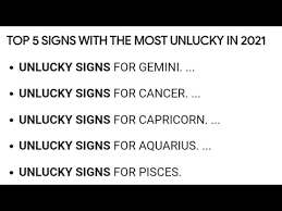 These are the luckiest zodiac signs of 2021. The 5 Zodiac Signs With The Most Bad Luck In Year 2021 Unluckyzodiacsigns2021 Youtube