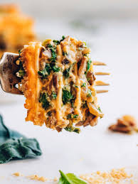 Have you tried our fan favorite BUTTERNUT SQUASH LASAGNA?! 🧡 ⁠A creamy,  cheesy 🧀 (dairy-free!) butternut squash-cashew sauce 🧄 is layered with  lasagna noodles 🍝 & sautéed kale + mushrooms. 🥬 🍄