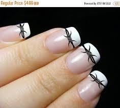58 Barbed Wire Nail Art Decals Bwb Black Waterslide Transfer Decals Not Stickers Or Vinyl Western Nails Country Nails Western Nail Art