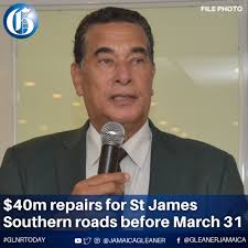 Homer Davis, the member of parliament for St James Southern, has announced  that several roadways in his constituency are slated to be repaired to the  tune of $40 million before the current